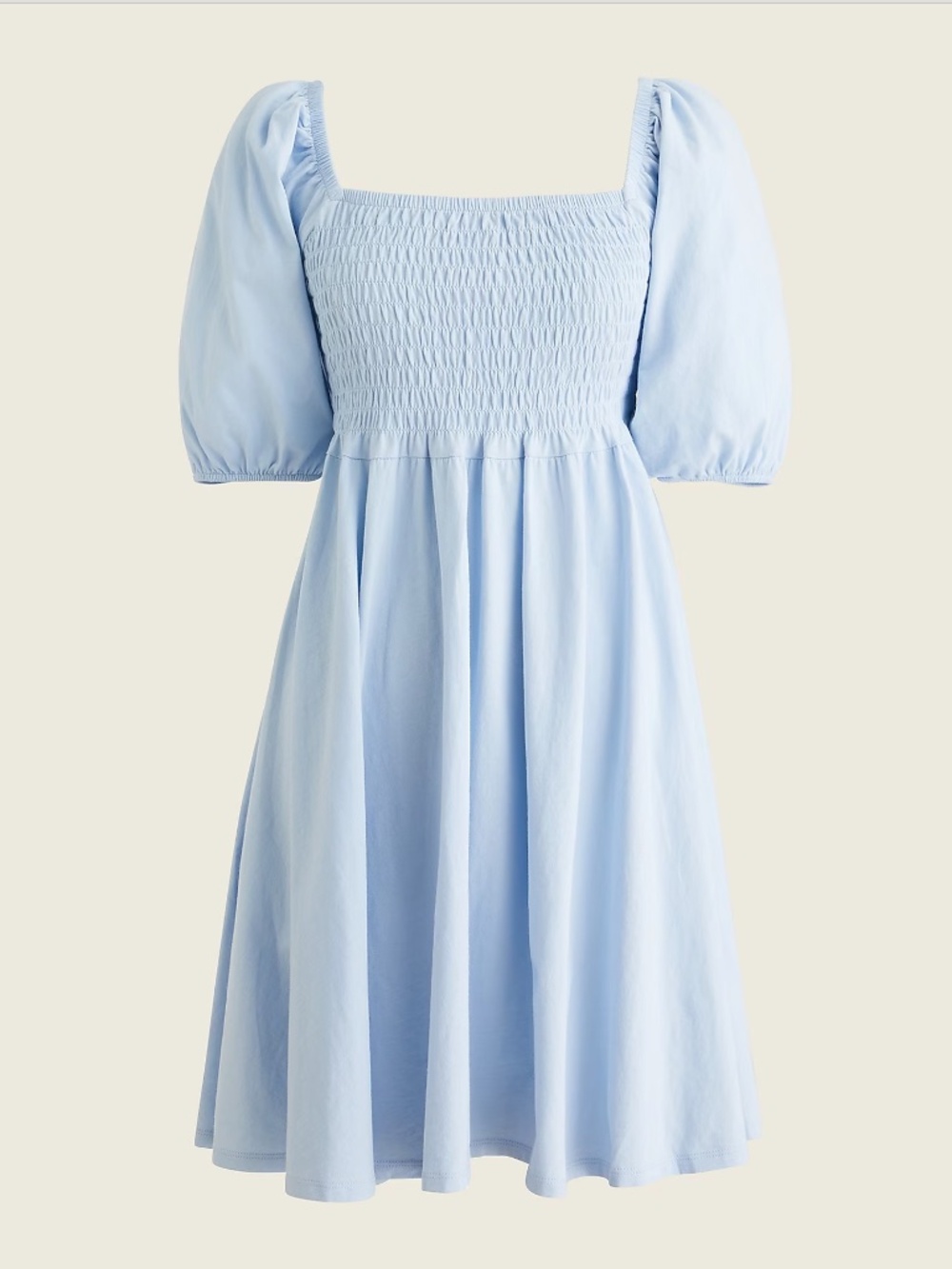 J. Crew Broken-in jersey smocked babydoll dress